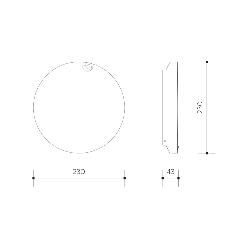 Plafonnier LED dimmable OLDA avec détecteur de mouvement et capteur crépusculaire LED/6/12/18W/230V Ø 23 cm
