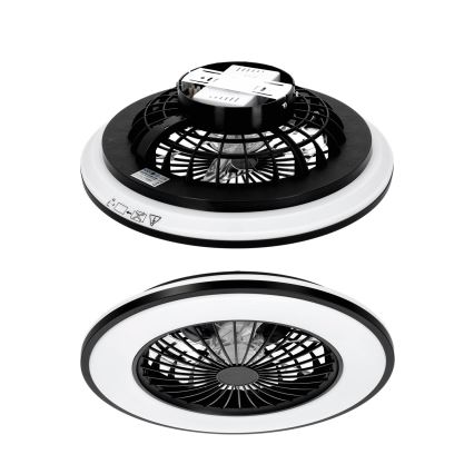 Plafonnier LED dimmable avec ventilateur VENTELUX LED/48W/230V 3000/4000/6500K Ø 48,5 cm noir + télécommande