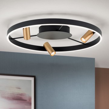 Plafonnier LED dimmable BERLIN LED/50W/230V noir/doré