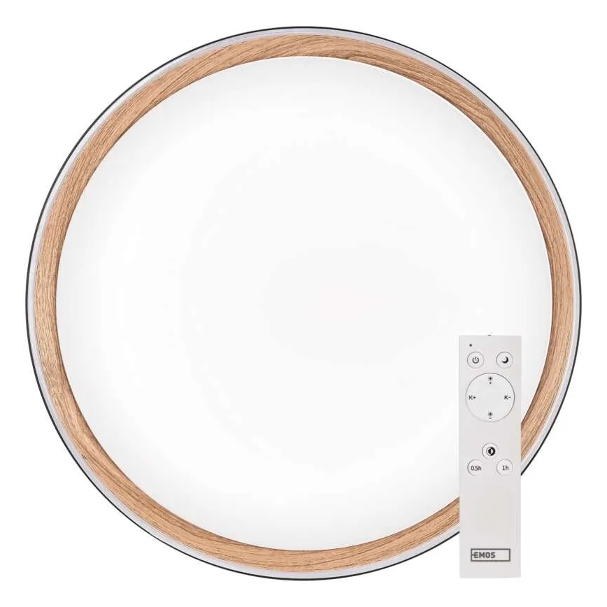 Plafonnier LED dimmable ILVI LED/30W/230V 2700-6500K Ø 40 cm noir/beige + télécommande
