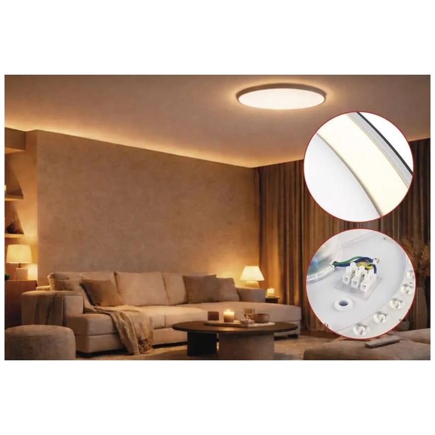 Plafonnier LED dimmable ILVI LED/30W/230V 2700-6500K Ø 40 cm noir/laiton + télécommande