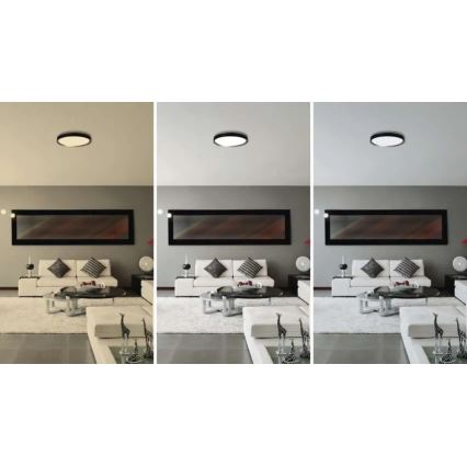 Plafonnier LED dimmable ILVI LED/30W/230V 2700-6500K Ø 40 cm noir/laiton + télécommande