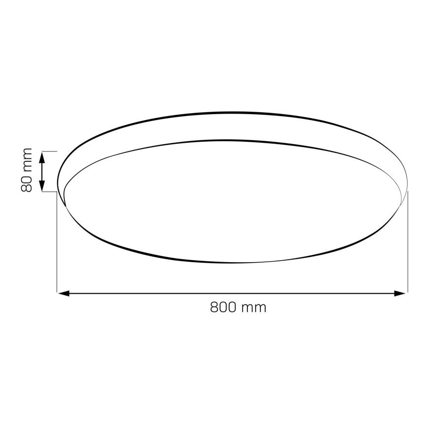 Luminaire de plafond dimmable KERN LED/80W/230V 3000/4000/6000K Ø 80 cm doré + télécommande
