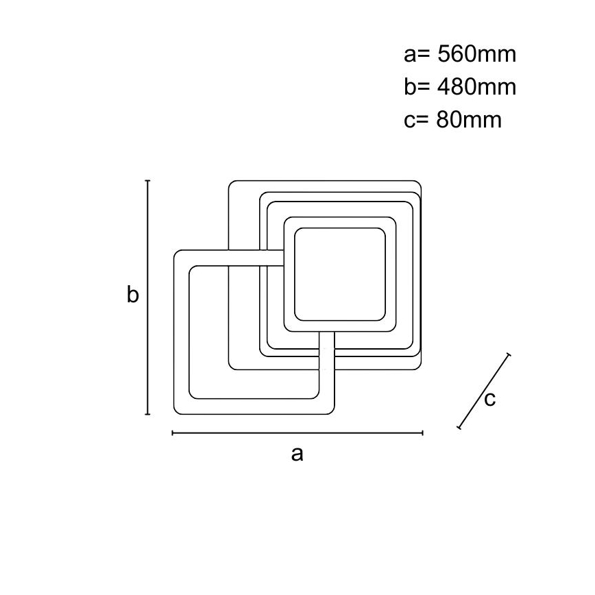 Plafonnier LED dimmable LED/105W/230V 3000-6500K + télécommande