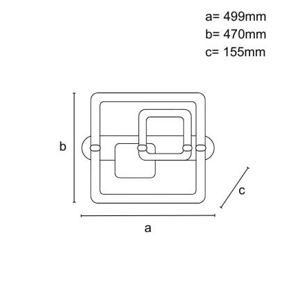 Plafonnier LED dimmable LED/140W/230V 3000-6500K + télécommande