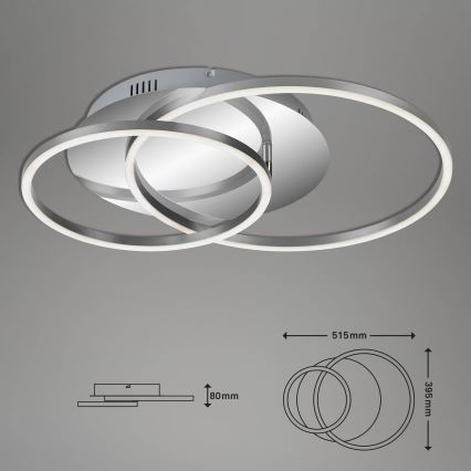 Plafonnier LED dimmable LED/28W/230V 3000K chrome mat