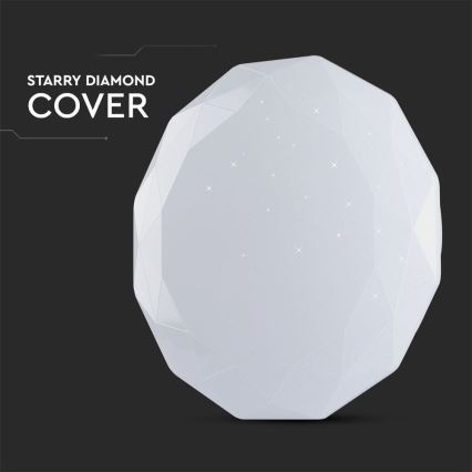 Plafonnier LED dimmable/60W/230V/3000K/4000K/6500K diam. 50 cm + télécommande