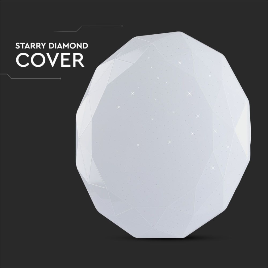 Plafonnier LED dimmable/60W/230V/3000K/4000K/6500K diam. 50 cm + télécommande