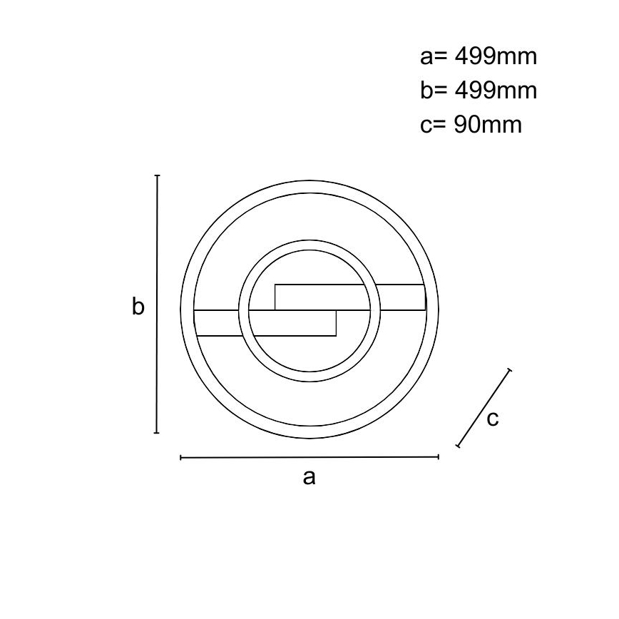 Plafonnier LED dimmable LED/80W/230V 3000-6500K + télécommande