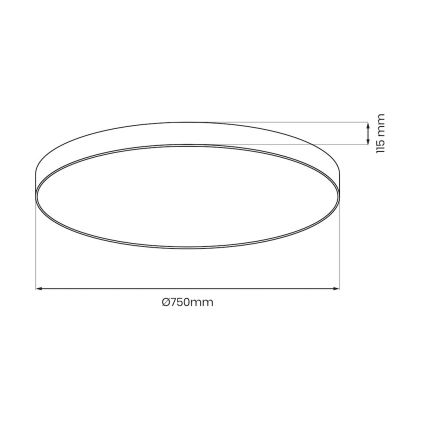 Plafonnier LED dimmable SIENA LED/80W/230V 3000-6000K Ø 75 cm noir + télécommande