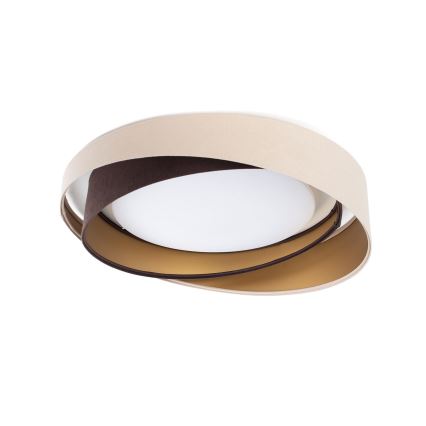 Plafonnier LED dimmable SMART GALAXY MODERN LED/24W/230V 3000-6500K Ø 55 cm beige/marron/doré + télécommande