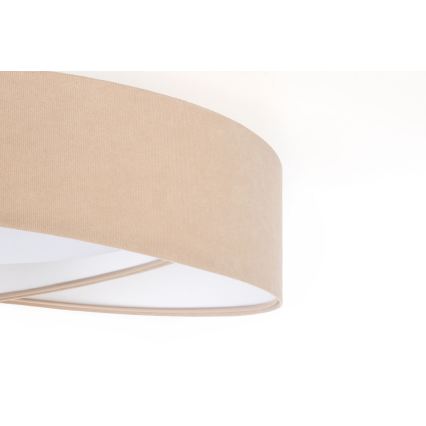 Plafonnier LED dimmable SMART GALAXY MODERN LED/24W/230V 3000-6500K Ø 55 cm beige/blanc + télécommande