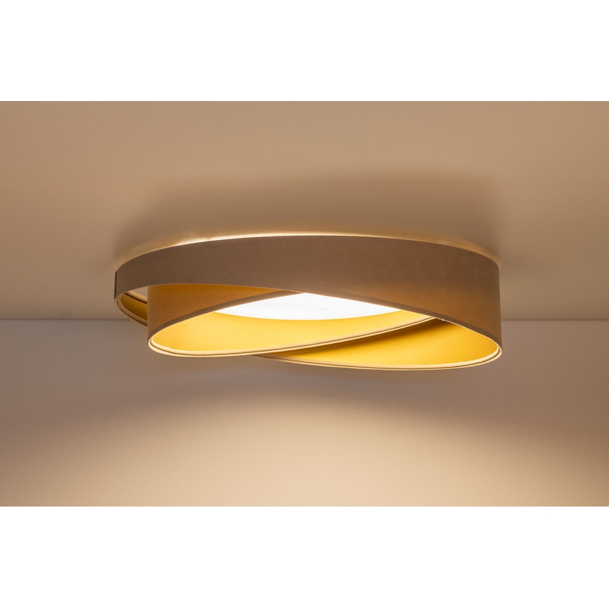 Plafonnier LED dimmable SMART GALAXY MODERN LED/24W/230V 3000-6500K diam. 55 cm beige/doré + télécommande