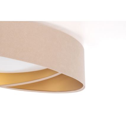 Plafonnier LED dimmable SMART GALAXY MODERN LED/24W/230V 3000-6500K diam. 55 cm beige/doré + télécommande