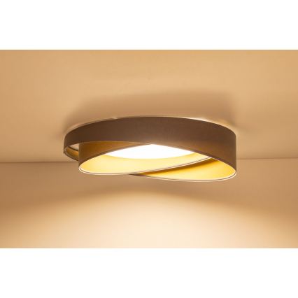 Plafonnier LED dimmable SMART GALAXY MODERN LED/24W/230V 3000-6500K Ø 55 cm gris/doré + télécommande