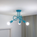 Plafonnier LED en applique pour enfants OXFORD, 3xE27/15W/230V, bleu