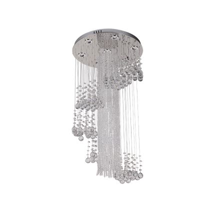 Plafonnier LED en cristal NAURU LED/24W/230V Ø 45 cm chrome brillant + télécommande