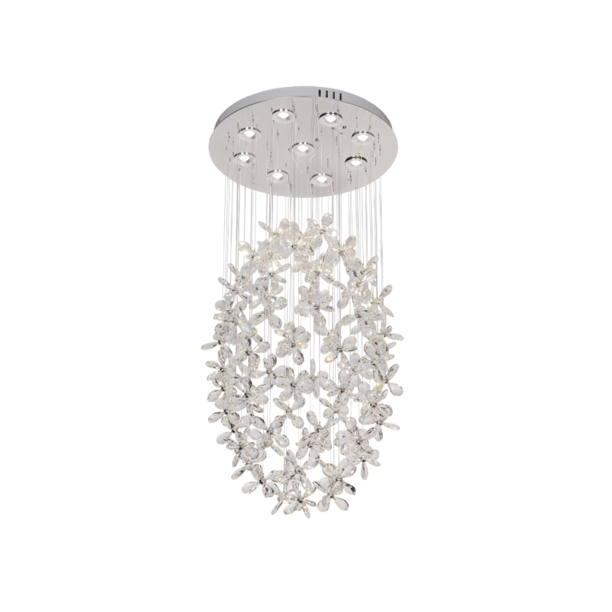 Plafonnier LED en cristal SAMOA LED/30W/230V Ø 40 cm, chrome poli + télécommande