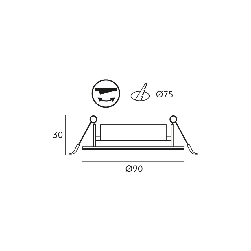 Plafonnier LED encastré BRINO LED/3/5/7W/230V 3000/4000/6500K blanc