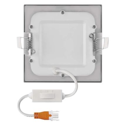 Plafonnier LED encastré NEXXO LED/7W/230V 3000/3500/4000K argenté 12x12 cm