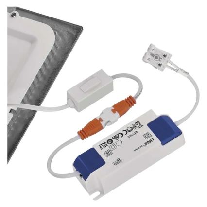 Plafonnier LED encastré NEXXO LED/7W/230V 3000/3500/4000K argenté 12x12 cm