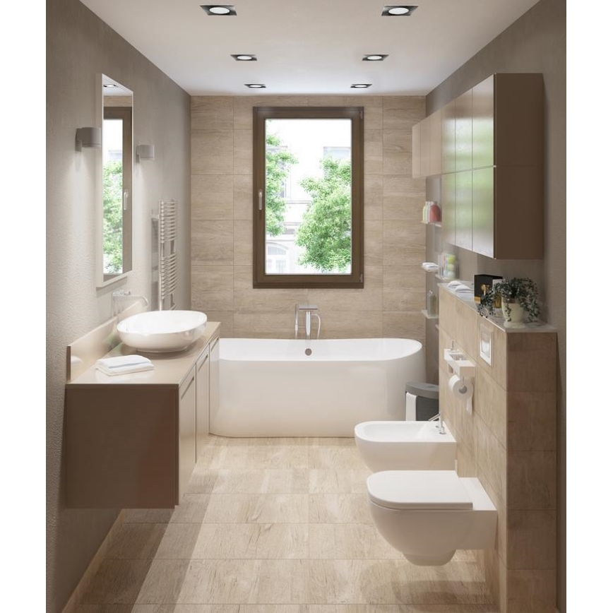 Plafonnier encastré LED pour salle de bains BONO LED/8W/230V 4000K IP65 chrome mat
