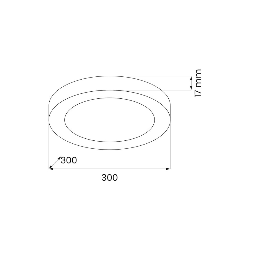 Plafonnier LED EVORA 24W/230V 3000/4000/6000K Ø 30 cm blanc