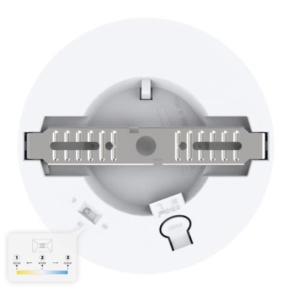 Plafonnier LED EVORA, 6 W, 230 V, 3000/4000/6000 K, Ø 14 cm, blanc