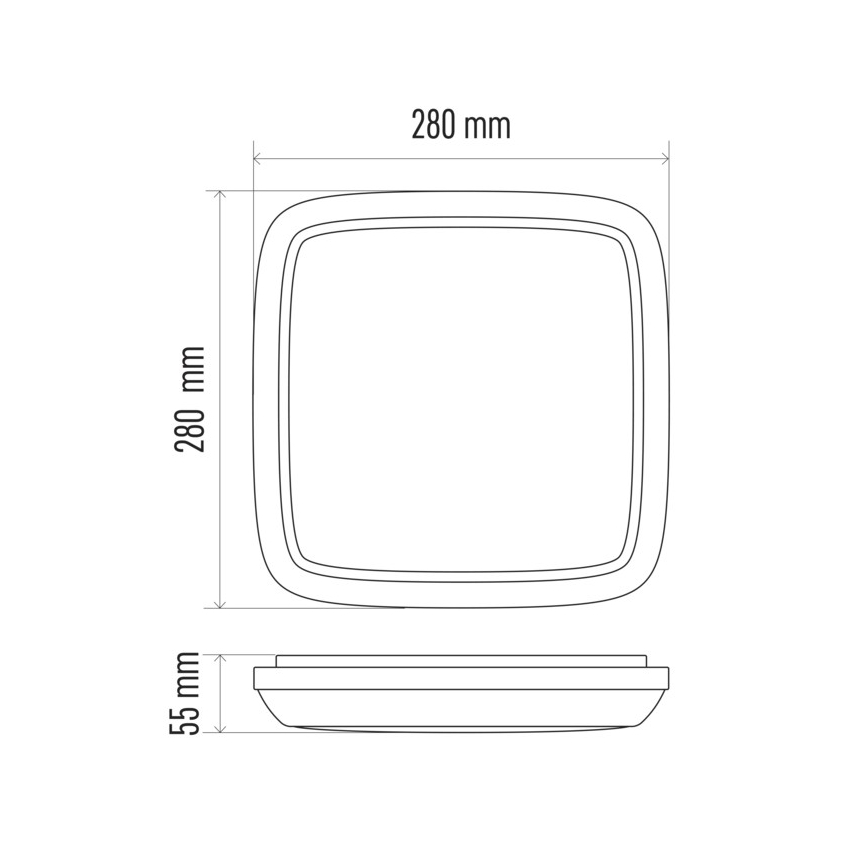 Plafonnier LED extérieur DORI LED/18W/230V IP54 carré