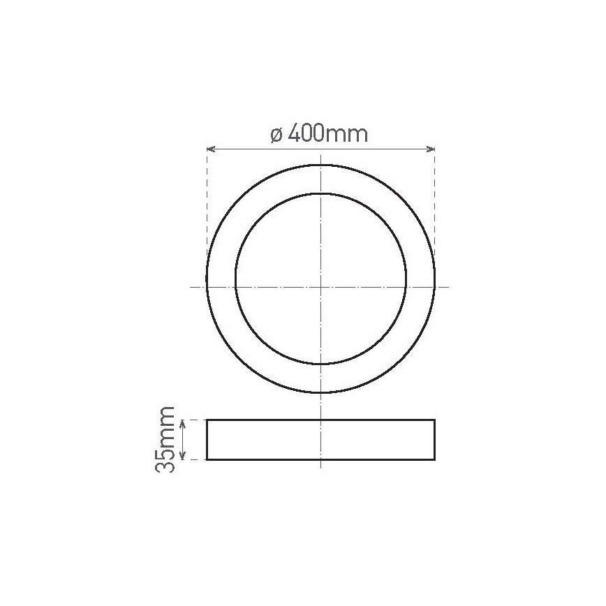 Plafonnier LED FENIX LED/32W/230V 3800K d. 40 cm neige blanc