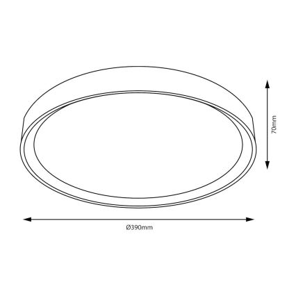 Plafonnier LED FOREST 24W/230V Ø 39 cm marron