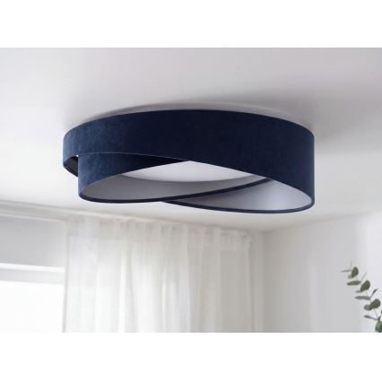 Plafonnier LED GALAXY MODERN LED/24W/230V Ø 55 cm bleu/argenté