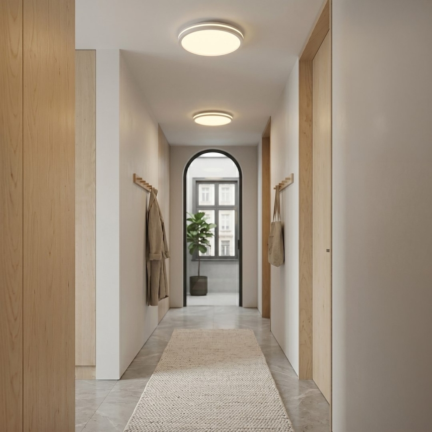 Plafonnier LED HUGO LED/12/18/24W/230V 3000/4000/6500K Ø 30 cm IP54 blanc