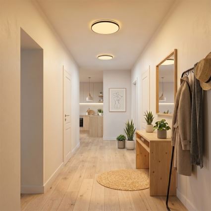 Plafonnier LED HUGO LED/12/18/24W/230V 3000/4000/6500K Ø 30 cm IP54 noir