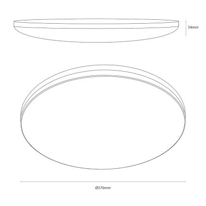 Plafonnier LED HUGO LED/16/24/32W/230V 3000/4000/6500K Ø 37 cm IP54 noir
