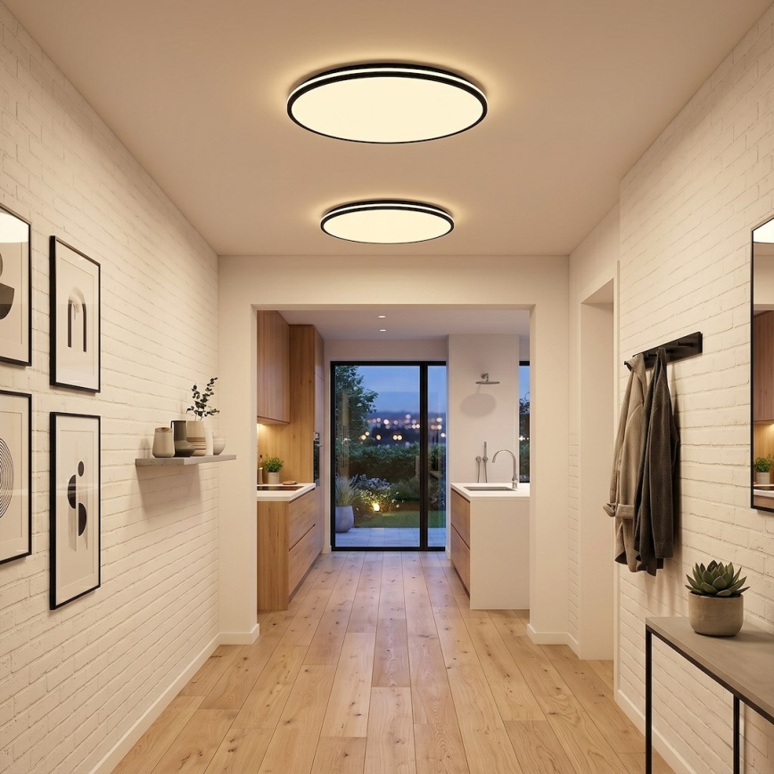 Plafonnier LED HUGO 21/32/42 W 230 V 3000/4000/6500 K Ø 45 cm IP54 noir