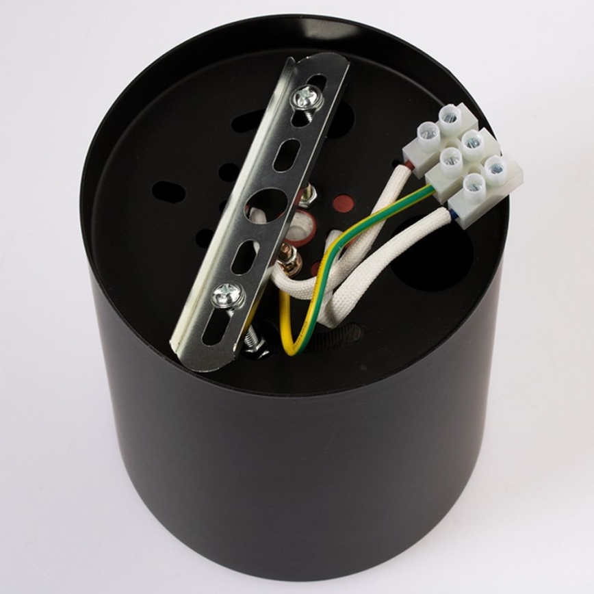 Plafonnier LED JUPITER 1xE27/6W/230V 120x98 mm noir