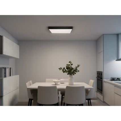 Plafonnier LED LED/215W/230V 3000/4000/6500K 80x80 cm noir