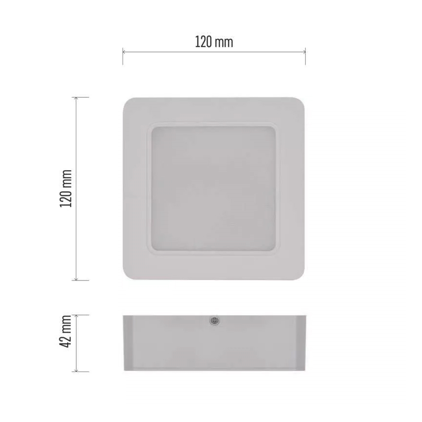 plafonnier LED LED/9W/230V 12x12 cm blanc