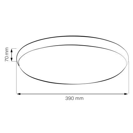 Plafonnier LED LIBRA 24W/230V 4000K Ø 39 cm noir