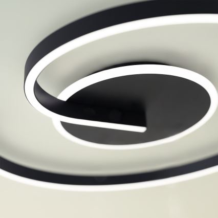 Plafonnier LED LORENZO 22W/230V, Ø 50 cm, noir