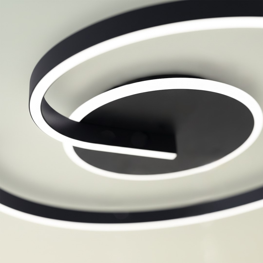 Plafonnier LED LORENZO 22W/230V, Ø 50 cm, noir
