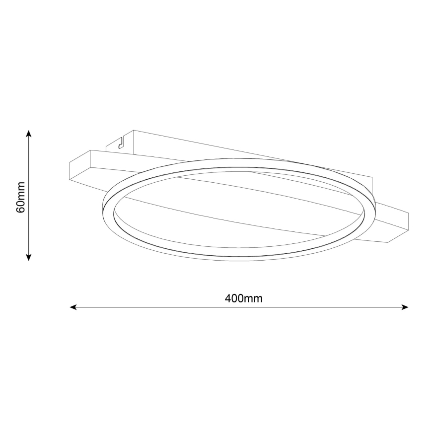 Plafonnier LED MELISA LED/12W/230V 30x40 cm en pin
