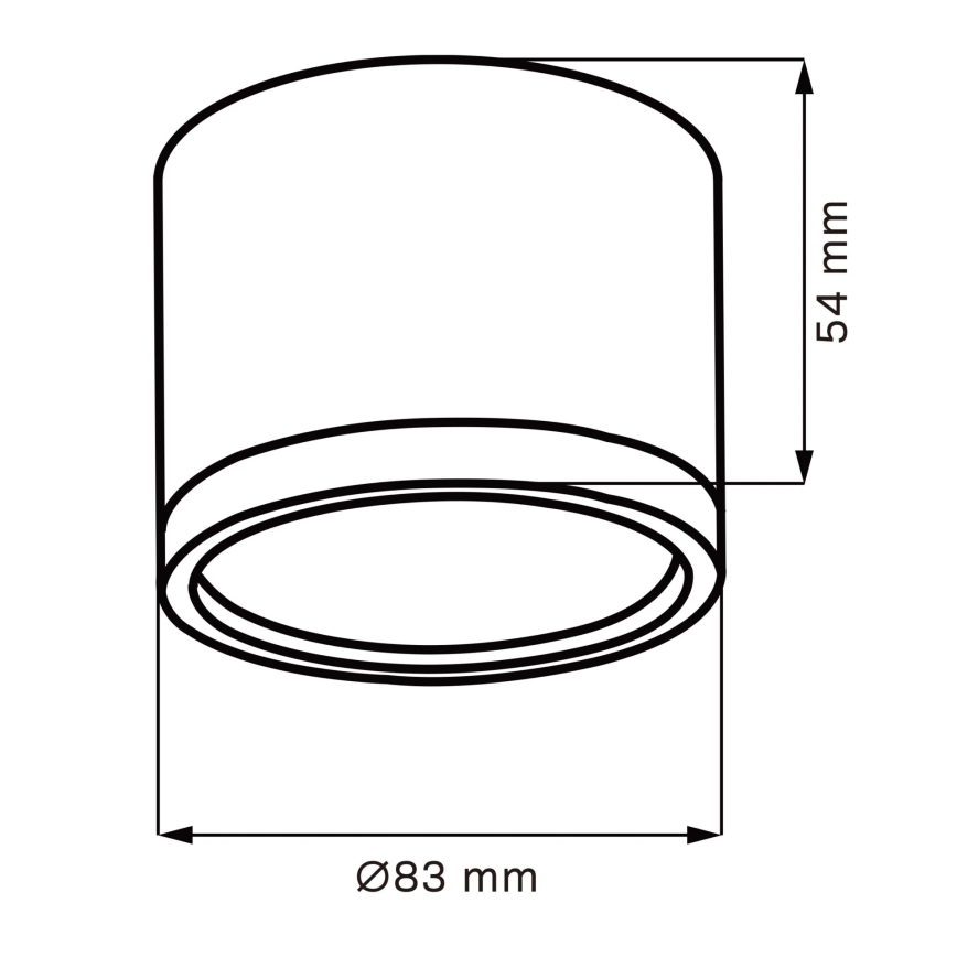 Plafonnier LED MIRELLA 1xGX53/6W/230V noir