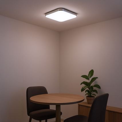 Plafonnier LED NEMO LED/36W/230V 50x50 cm chrome brillant