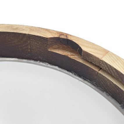 Plafonnier LED OAK SMOKY SLIM LED/20W/230V 4000K Ø 27 cm chêne/brun foncé