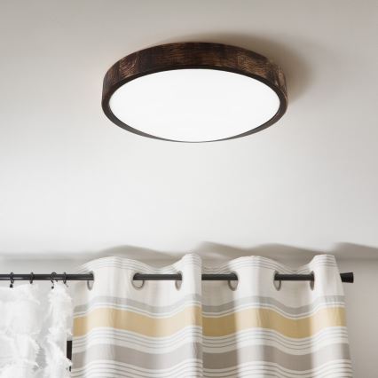 Plafonnier LED OAK SMOKY SLIM LED/36W/230V 4000K Ø 37 cm chêne / brun foncé