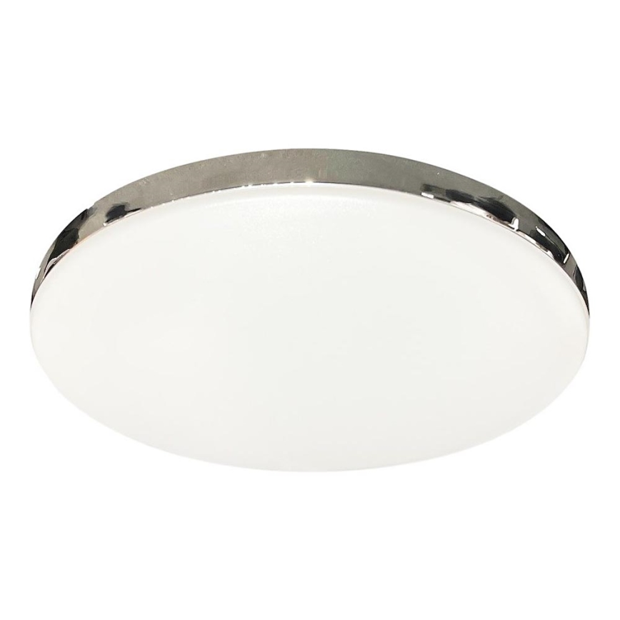 Plafonnier LED pour salle de bains MAYA, 15 W, 230 V, Ø 33 cm, IP44, chrome brillant