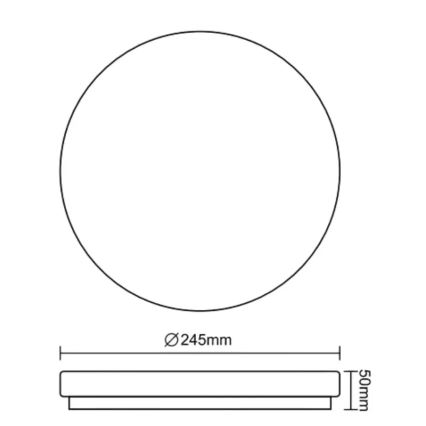 Plafonnier LED pour salle de bains OPAL 12W/230V Ø 24,5 cm IP44 blanc