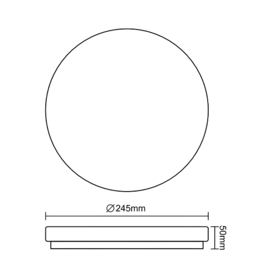 Plafonnier LED pour salle de bains OPAL 12W/230V Ø 24,5 cm IP44 blanc